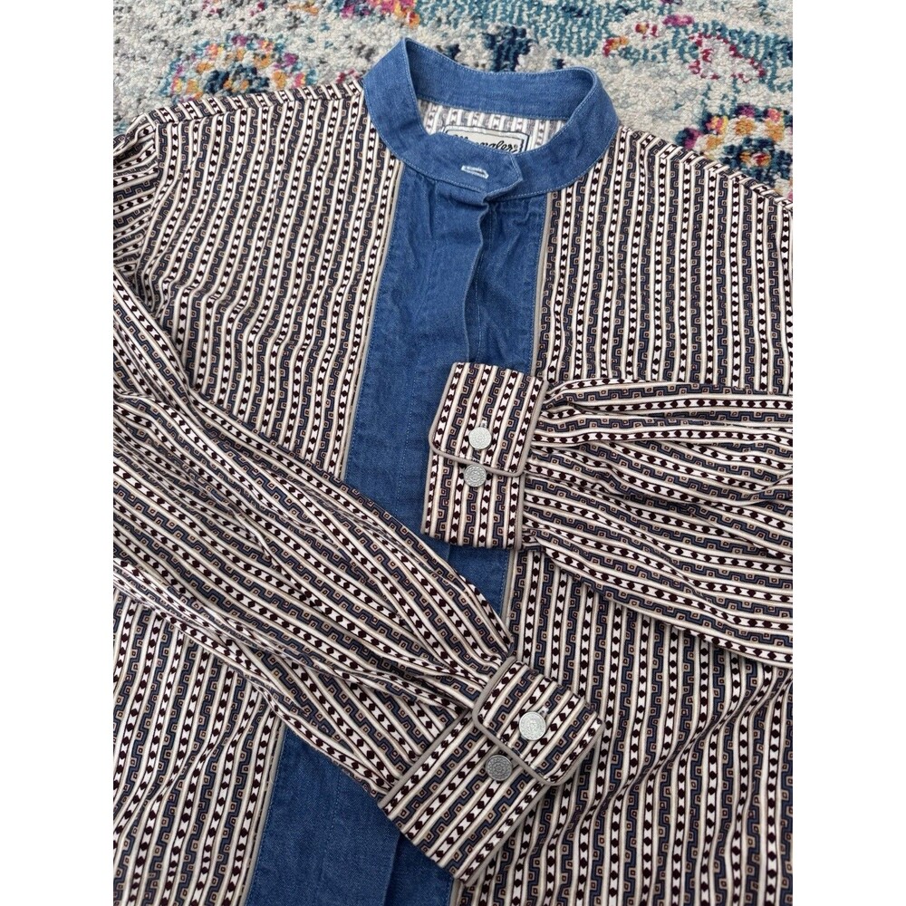 Vintage Wrangler Western Button Down Shirt‎ Women’s Large Cowboy Rodeo